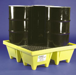 4-Drum Poly-SpillPallet 6000 w/ Drain